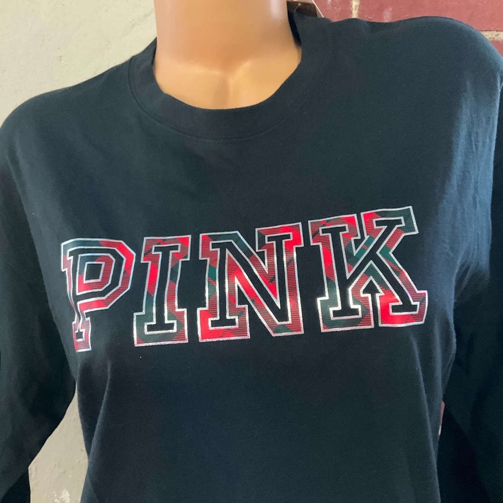 PINK Victoria's Secret Black Long Sleeve Top